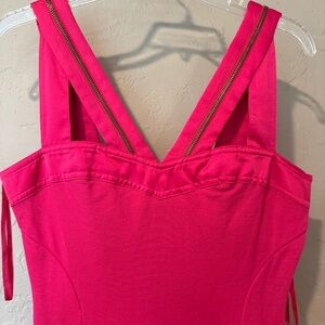 Ted Baker hot pink body con mini dress